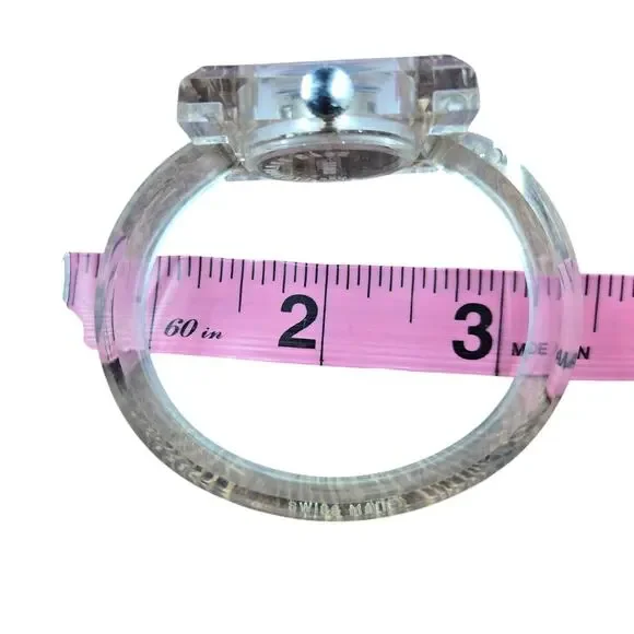 Vintage Sutton Blue Dial/Transparent Case and Bracelet Bangle Watch - Picture 5 of 9